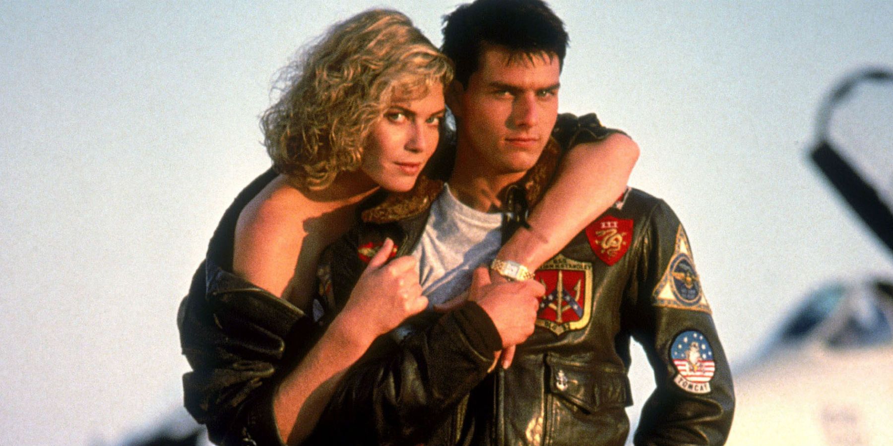 Kelly McGillis and Tom Cruise in Top Gun