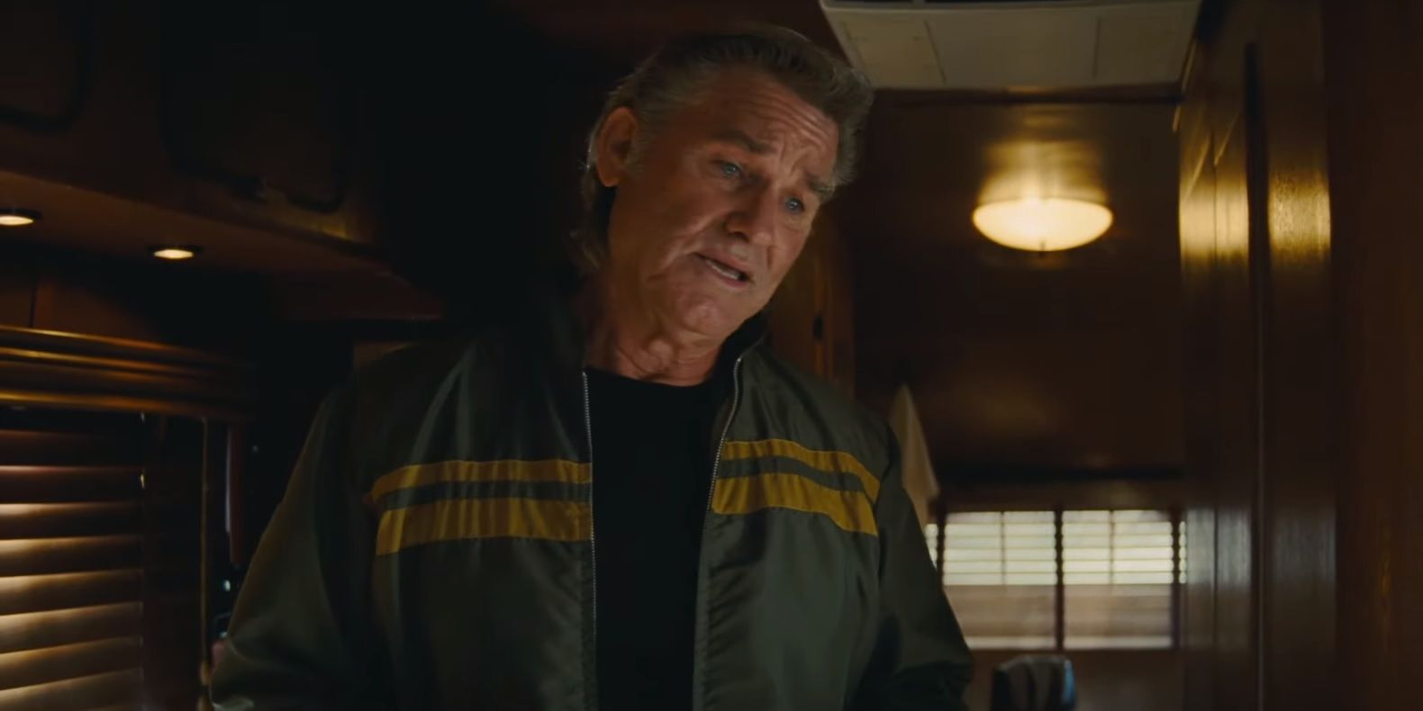Randy speaks with Rick in his trailer in Once Upon A Time In Hollywood