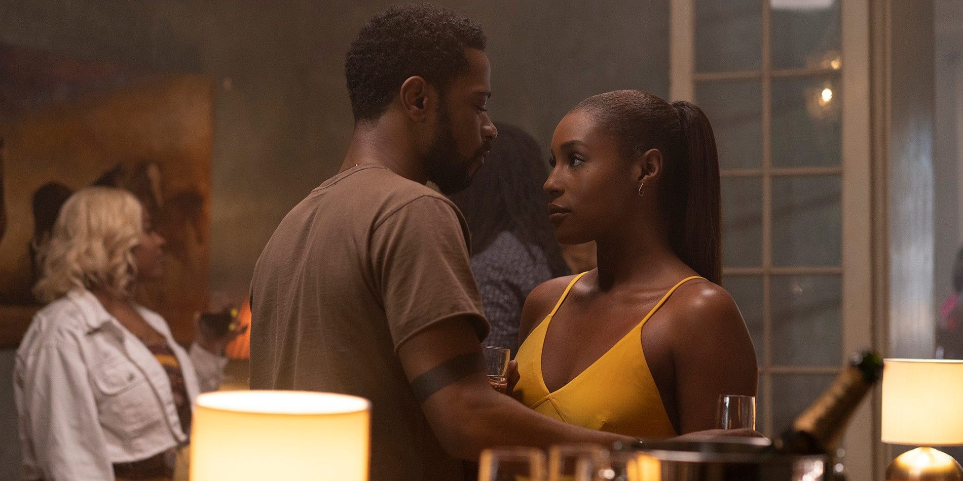 Lakeith Stanfield and Issa Rae dancing in The Photograph 2020