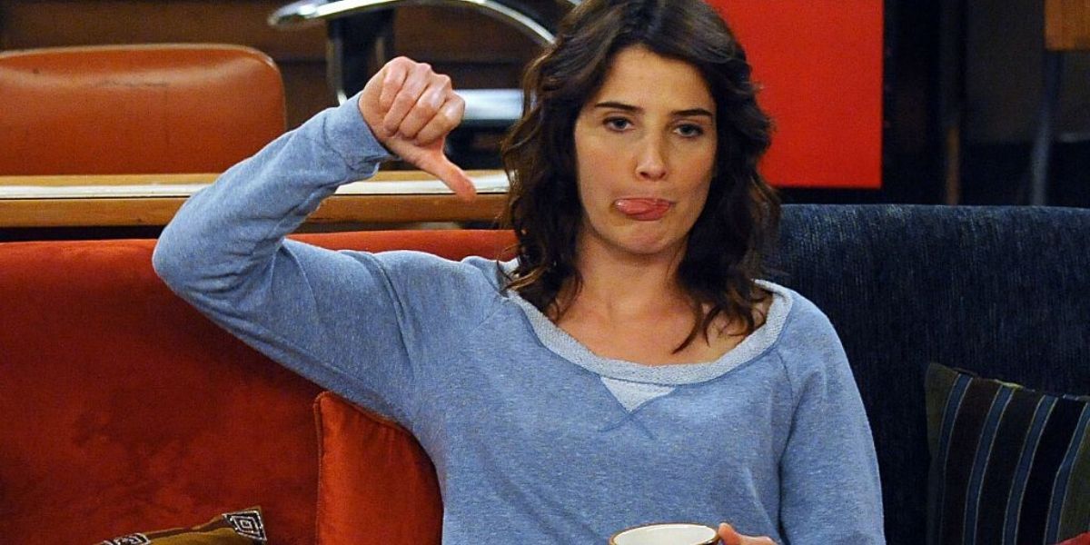 Robin with a thumbs down in How I Met Your Mother