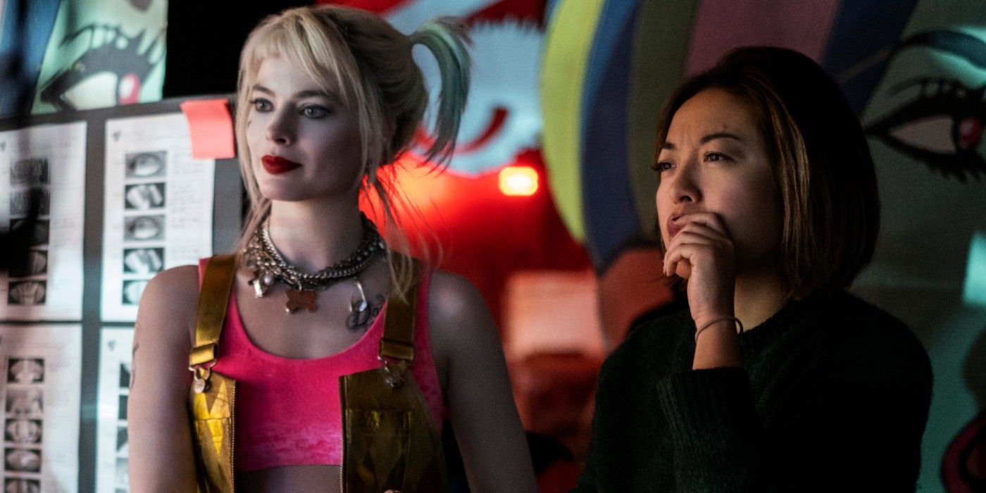 Margot Robbie and Cathy Yan on the Birds of Prey set
