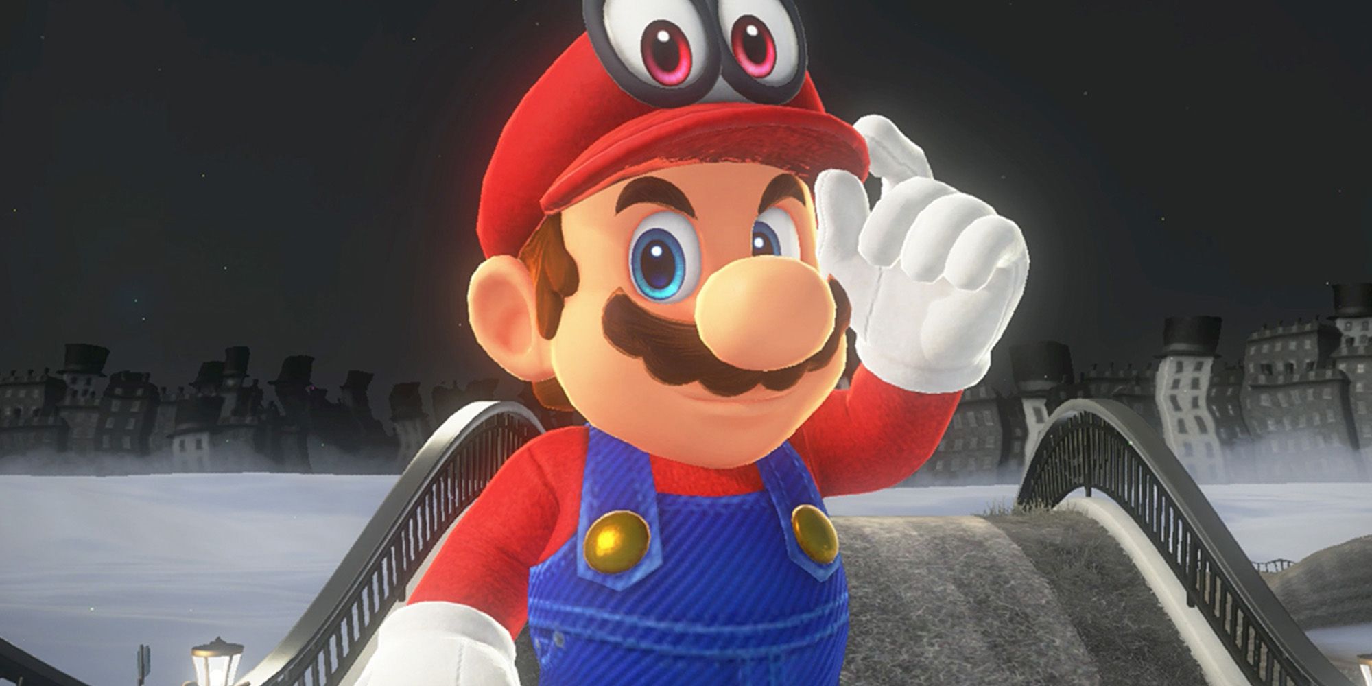 Super Mario Odyssey screenshot featuring Cappy and Mario