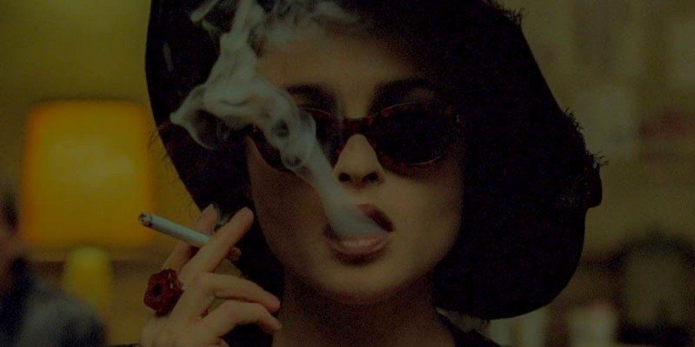 Marla smoking a cigarette in Fight Club