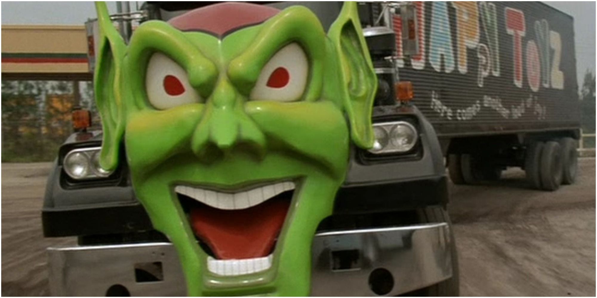 A truck with a goblin face