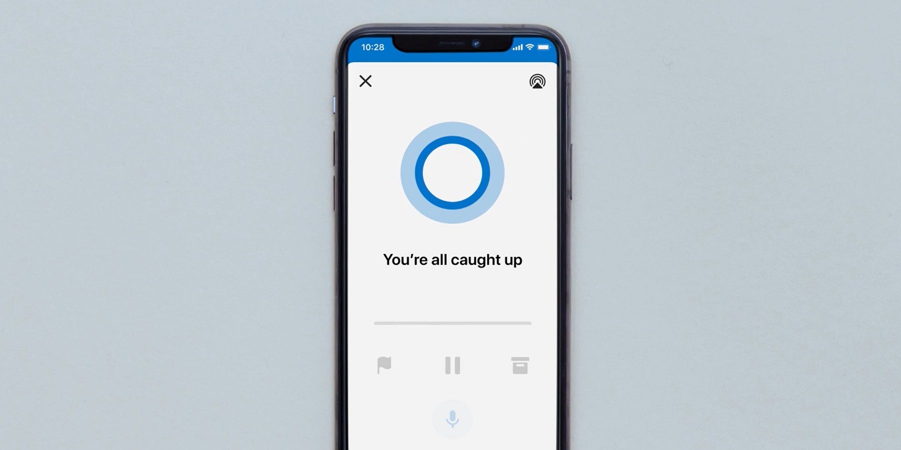 Microsoft Cortana listening screen