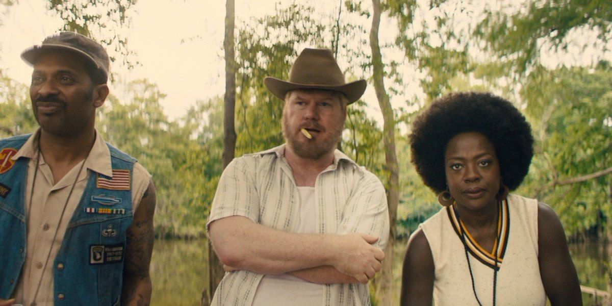 Mike Epps Jim Gaffigan and Viola Davis in Troop Zero