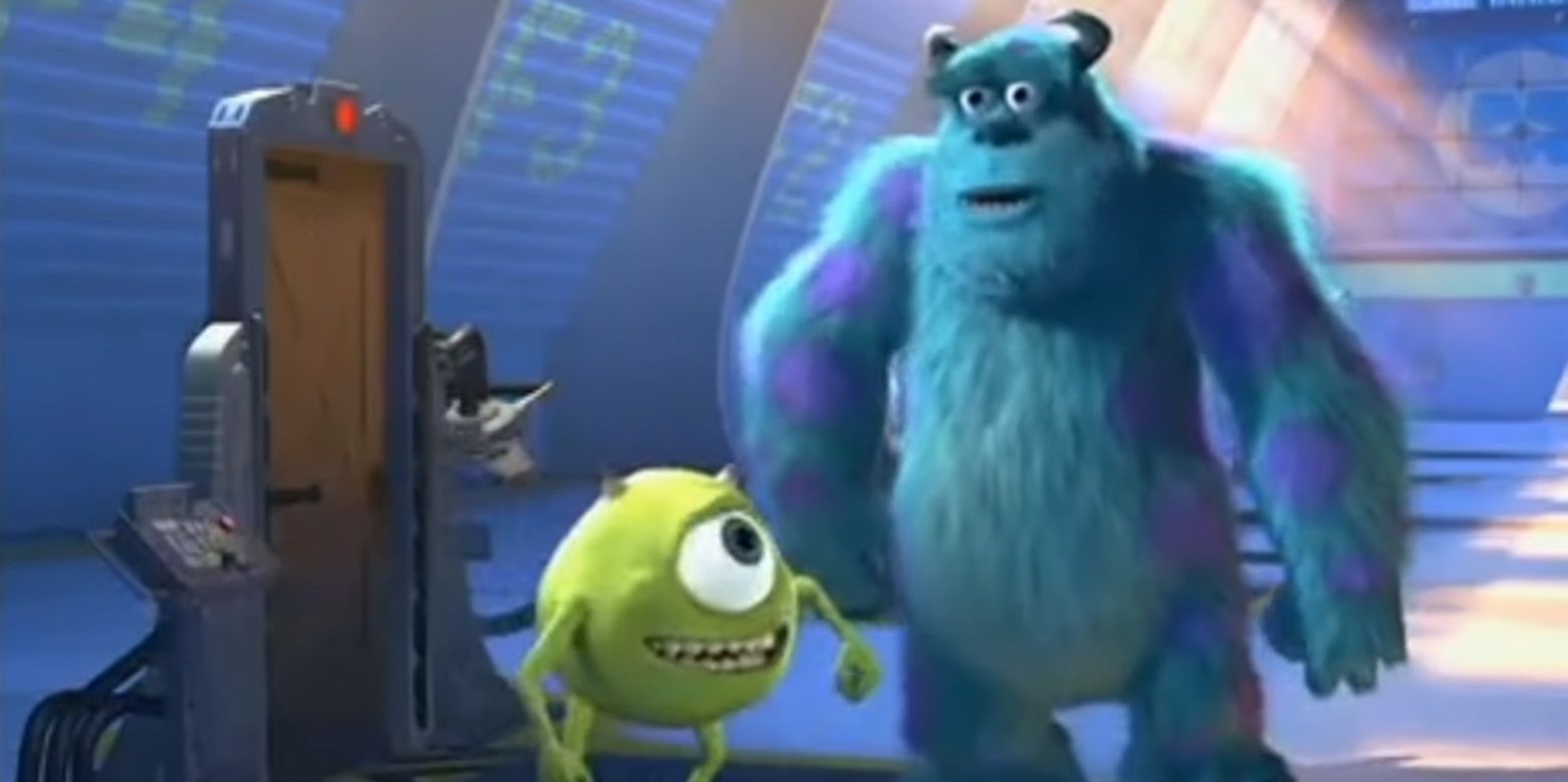 Mike and Sulley standing on the scare floor