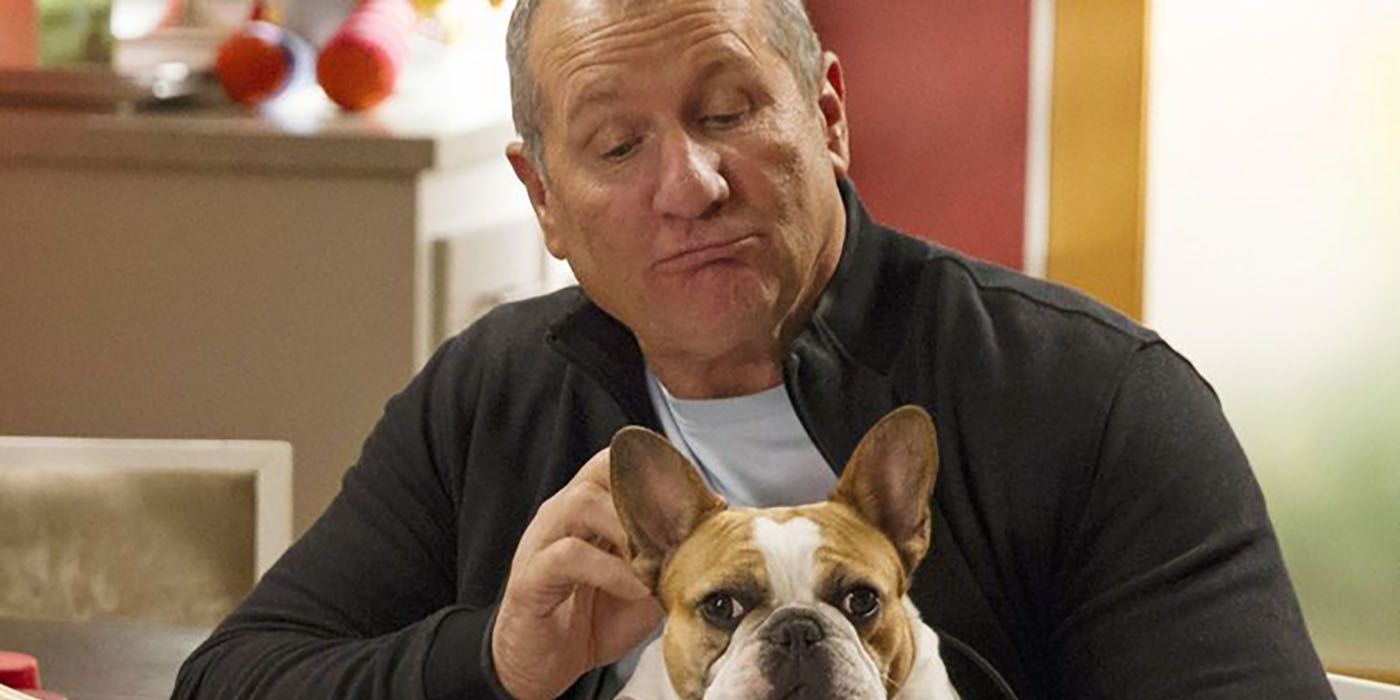 Jay with Stella his dog on Modern Family