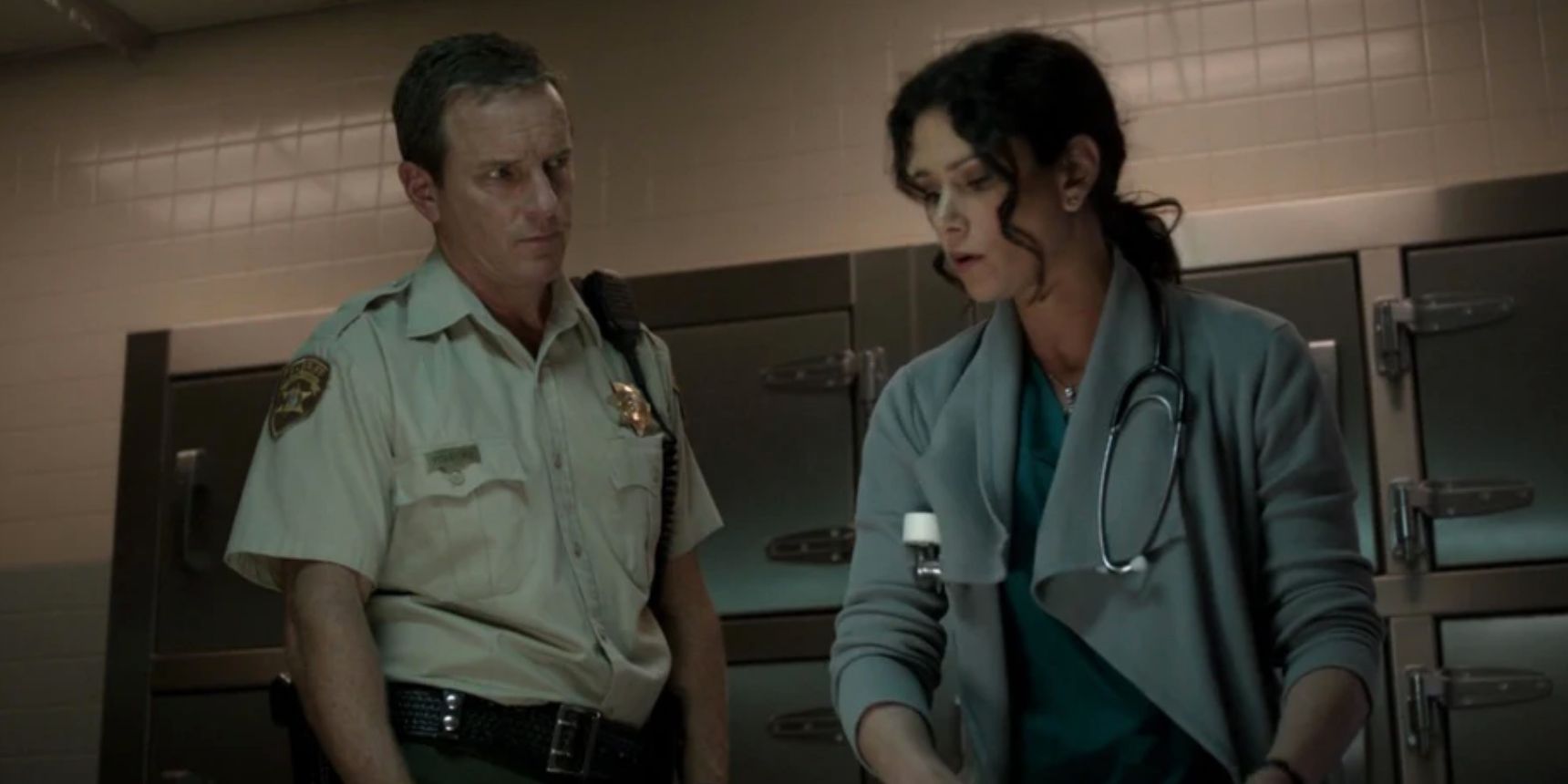 Stilinski and Melissa work together in the morgue in Teen Wolf