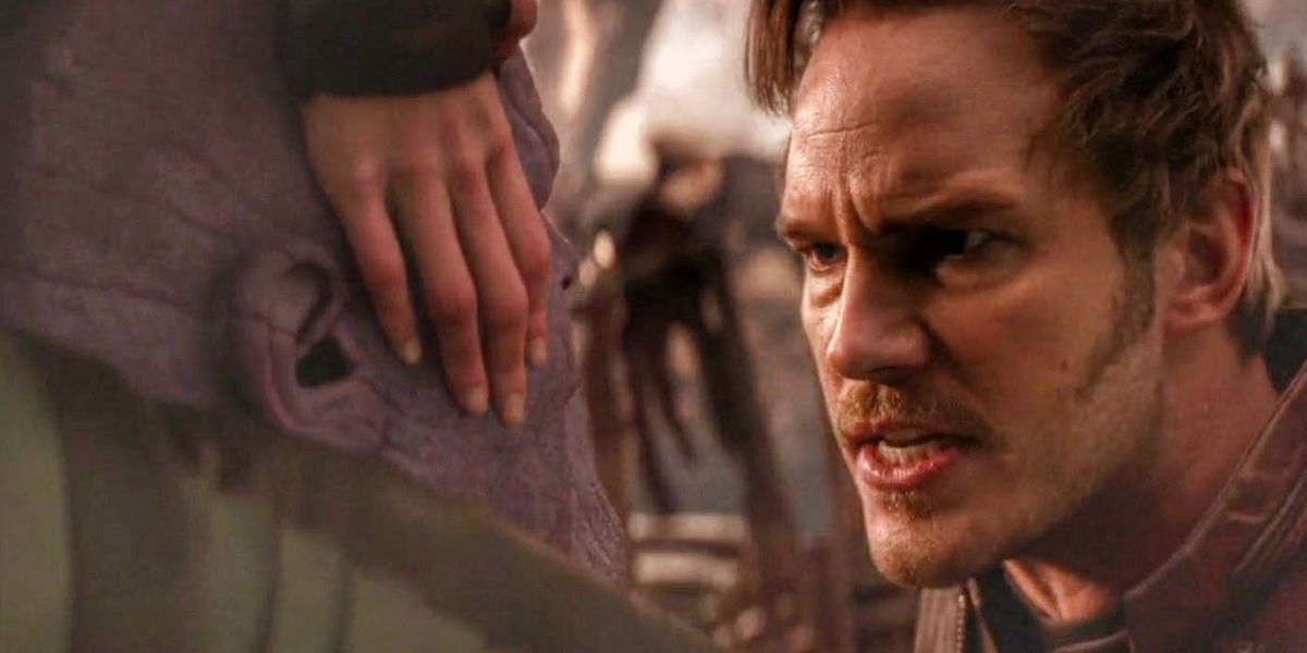 Peter Quill gets in Thanos' face in Avengers: Infinity War