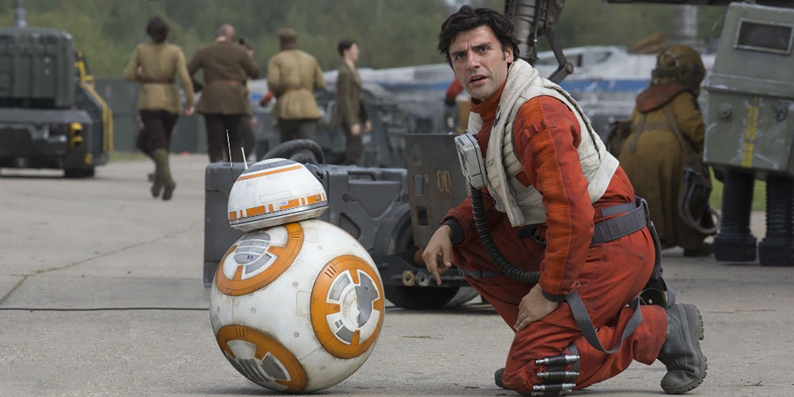 Poe Dameron and BB-8 are reunited in The Force Awakens