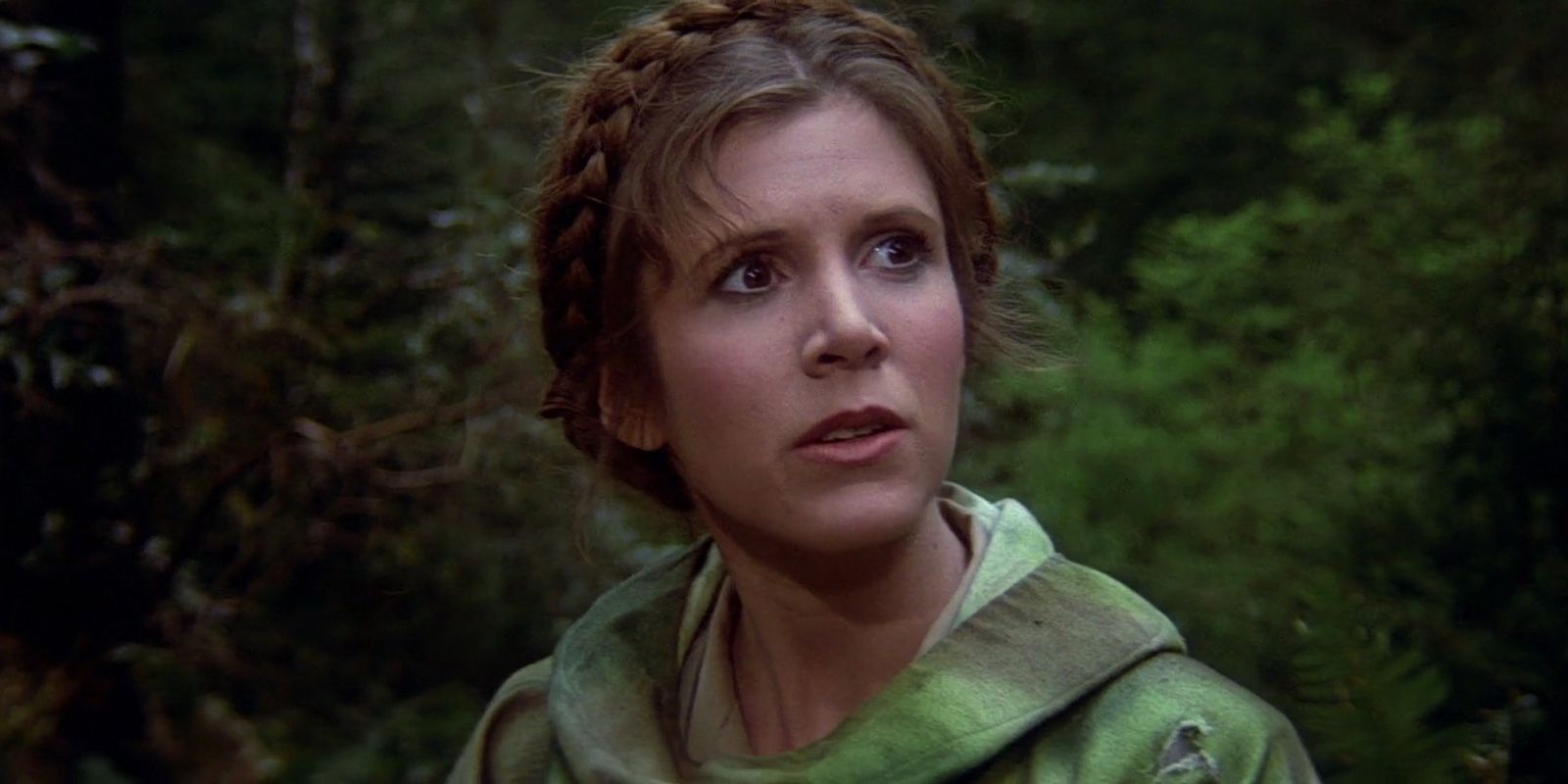 Princess Leia on Endor in Return of the Jedi