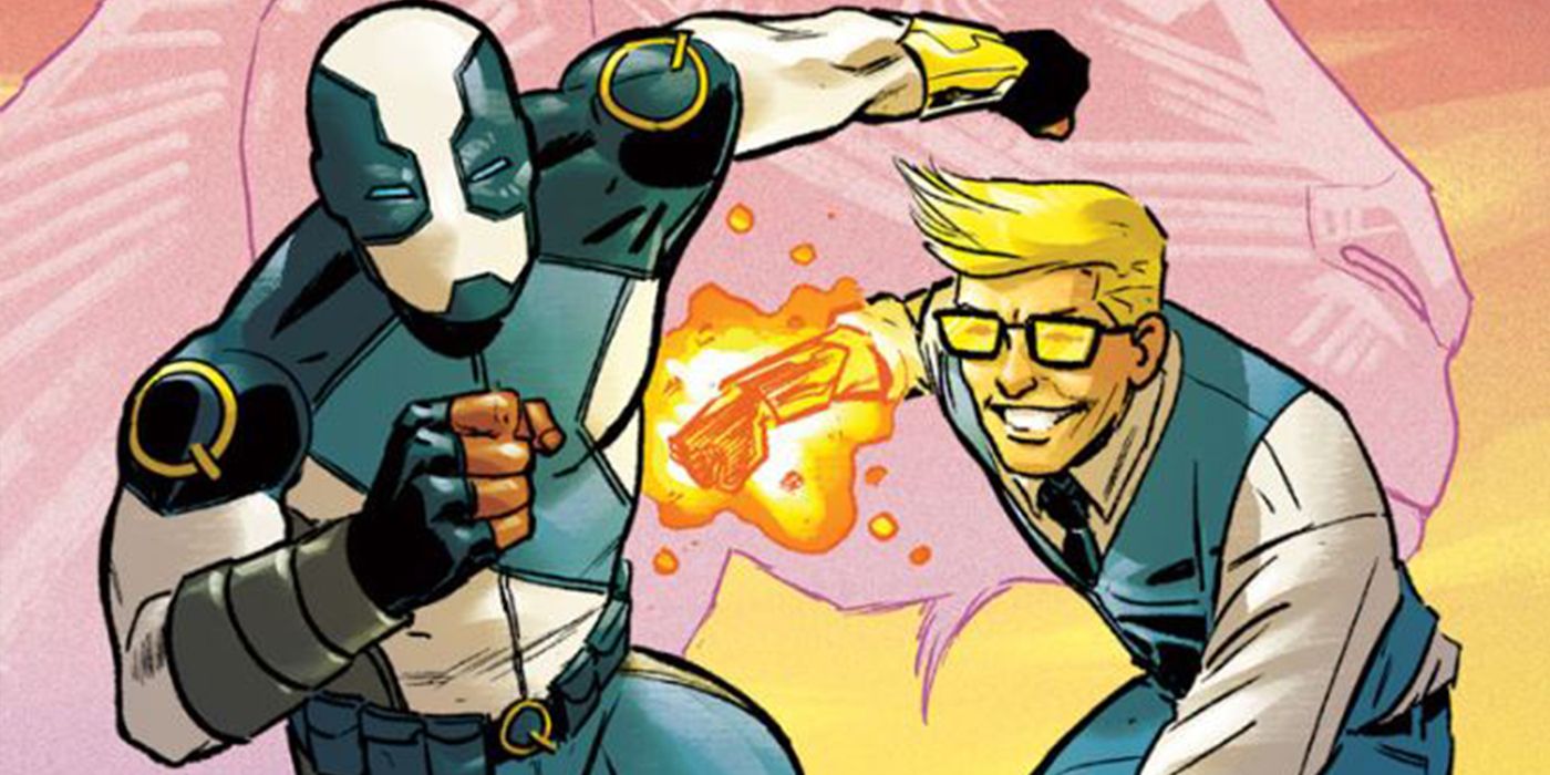 Quantum and Woody appearing in a comic book