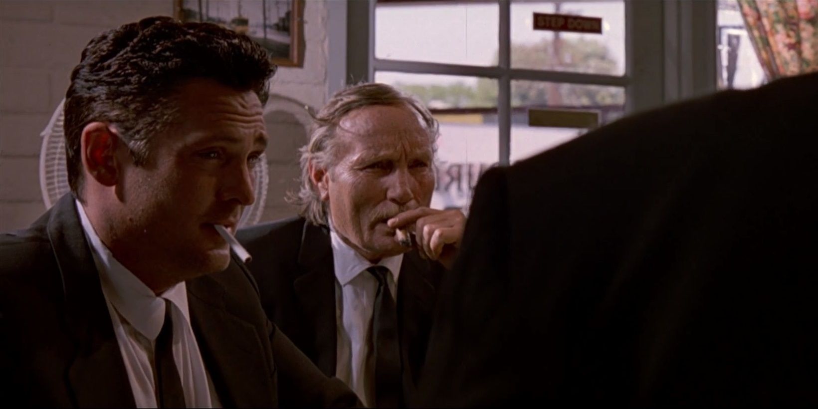 The opening shot of Reservoir Dogs