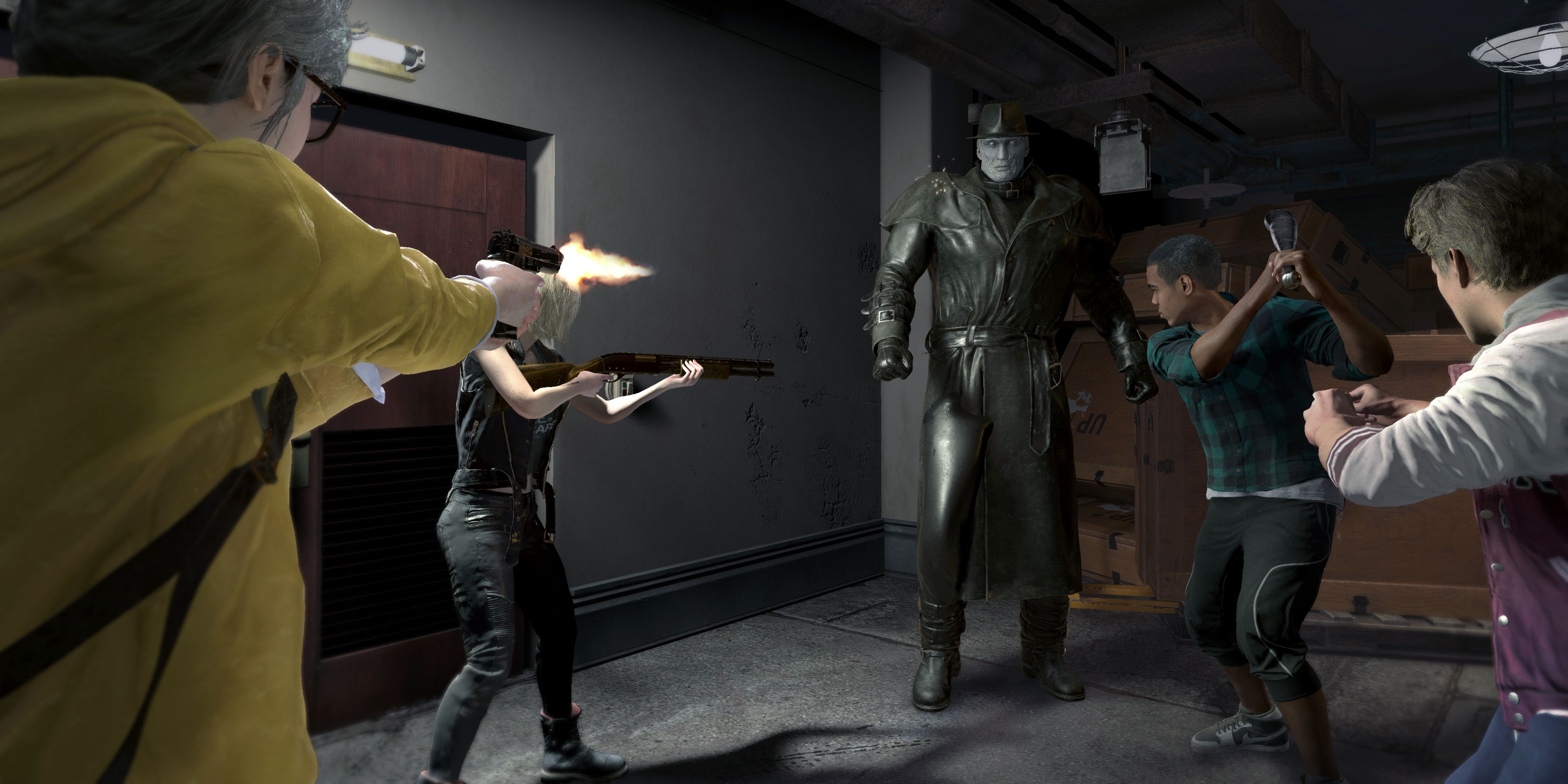 Resident Evil Resistance Survivors Face Mr. X