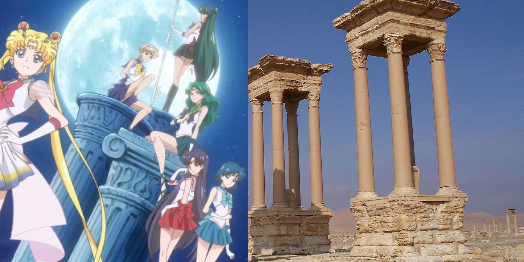 Sailor Moon And Ruins In Palmyra Syria