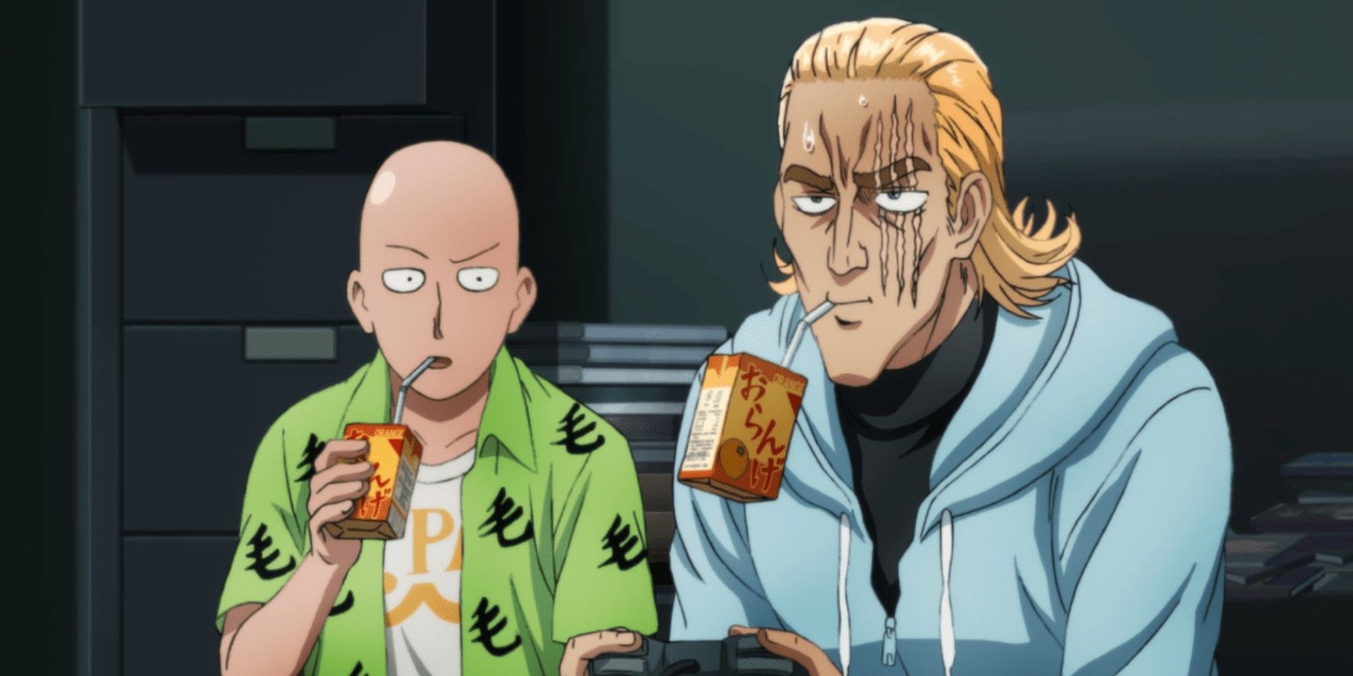 Saitama and King in One-Punch Man