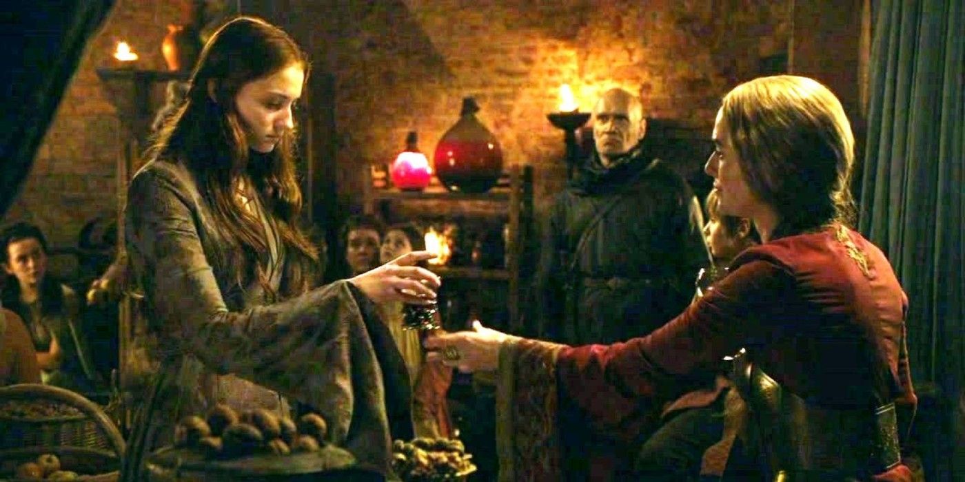 Sansa and Cersei talking in Game of Thrones Season 2, Episode 9 Blackwater