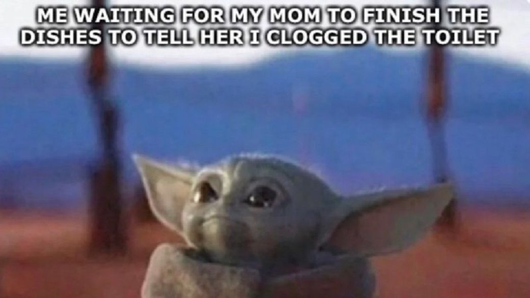 baby yoda homework meme