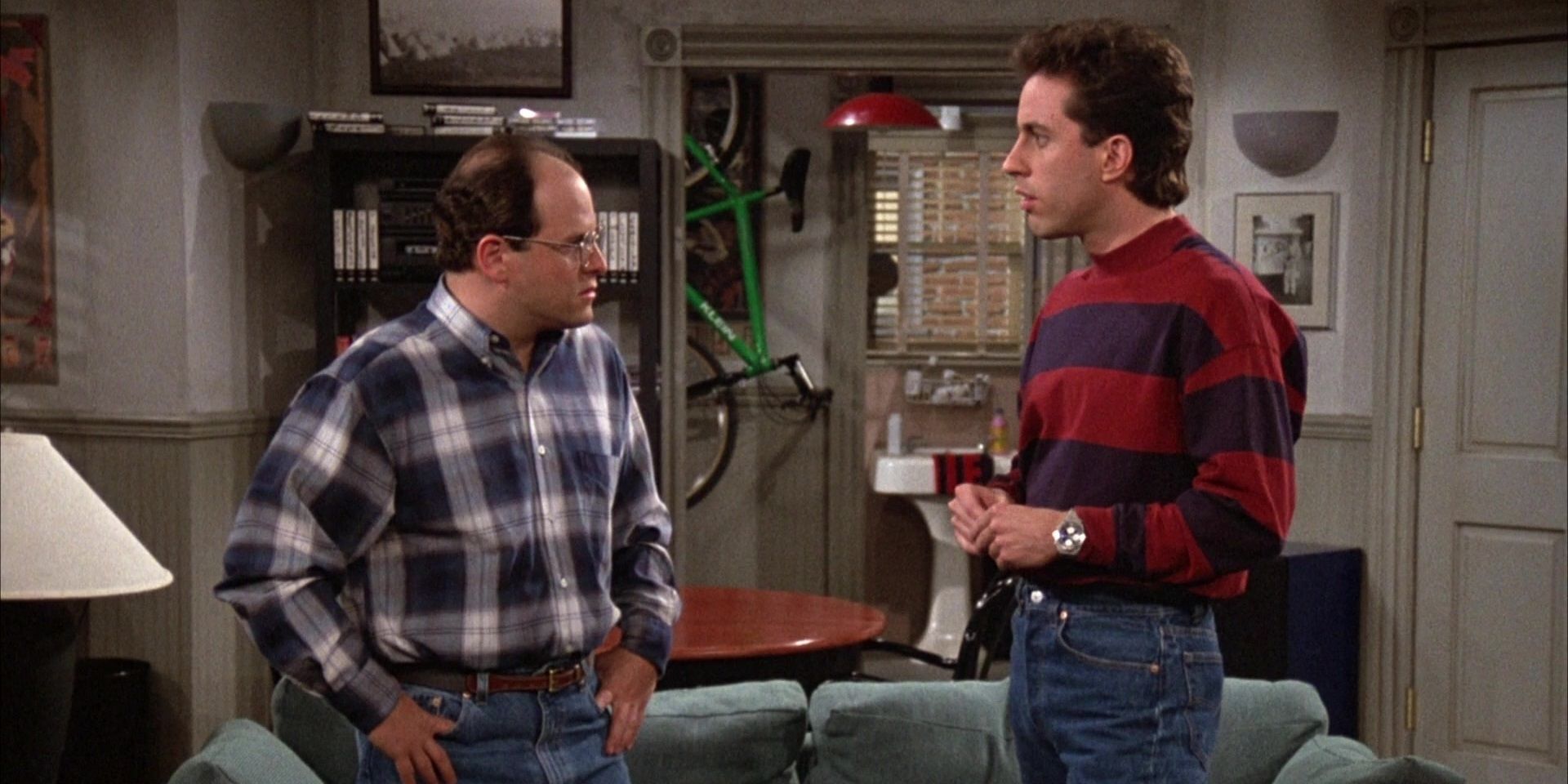 Jerry and George in Jerry's apartment in Seinfeld