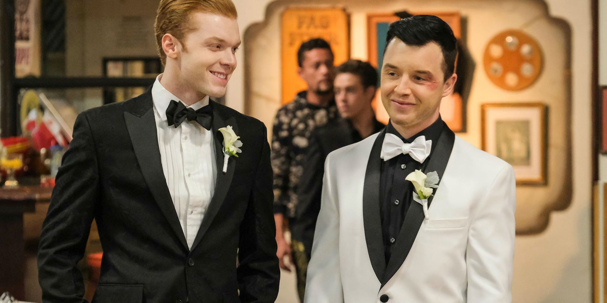 Ian and mickey at their wedding on shameless