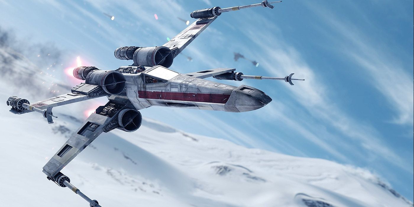 An X-Wing starfighter from Star Wars