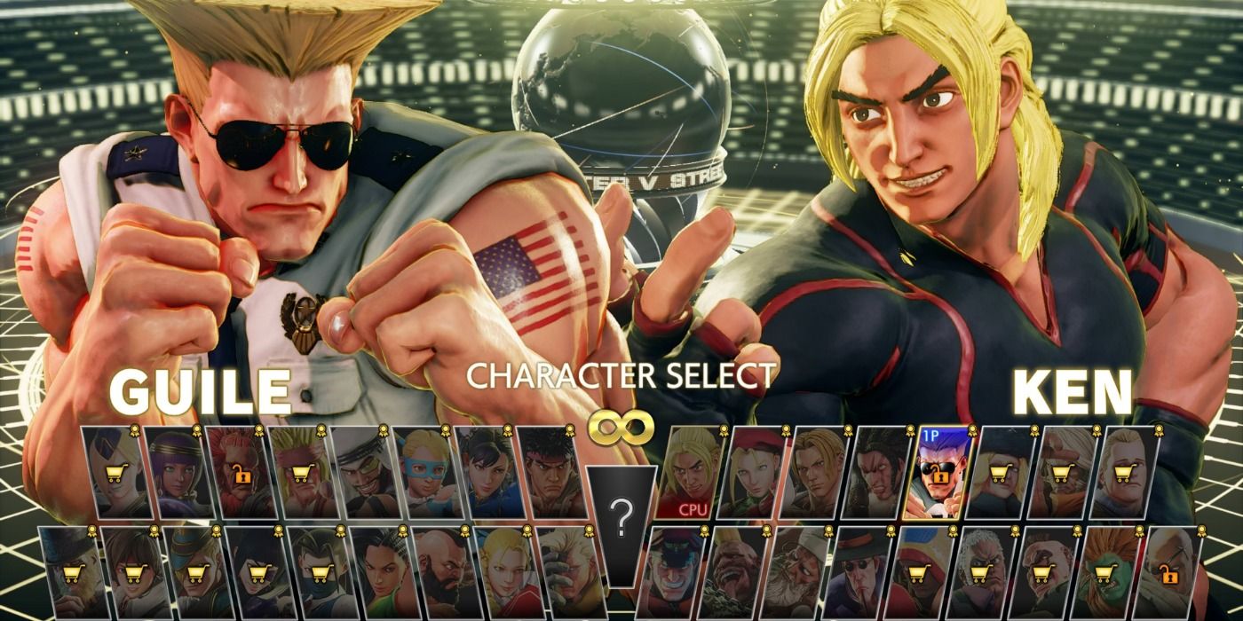 Street Fighter V Character Select Screen