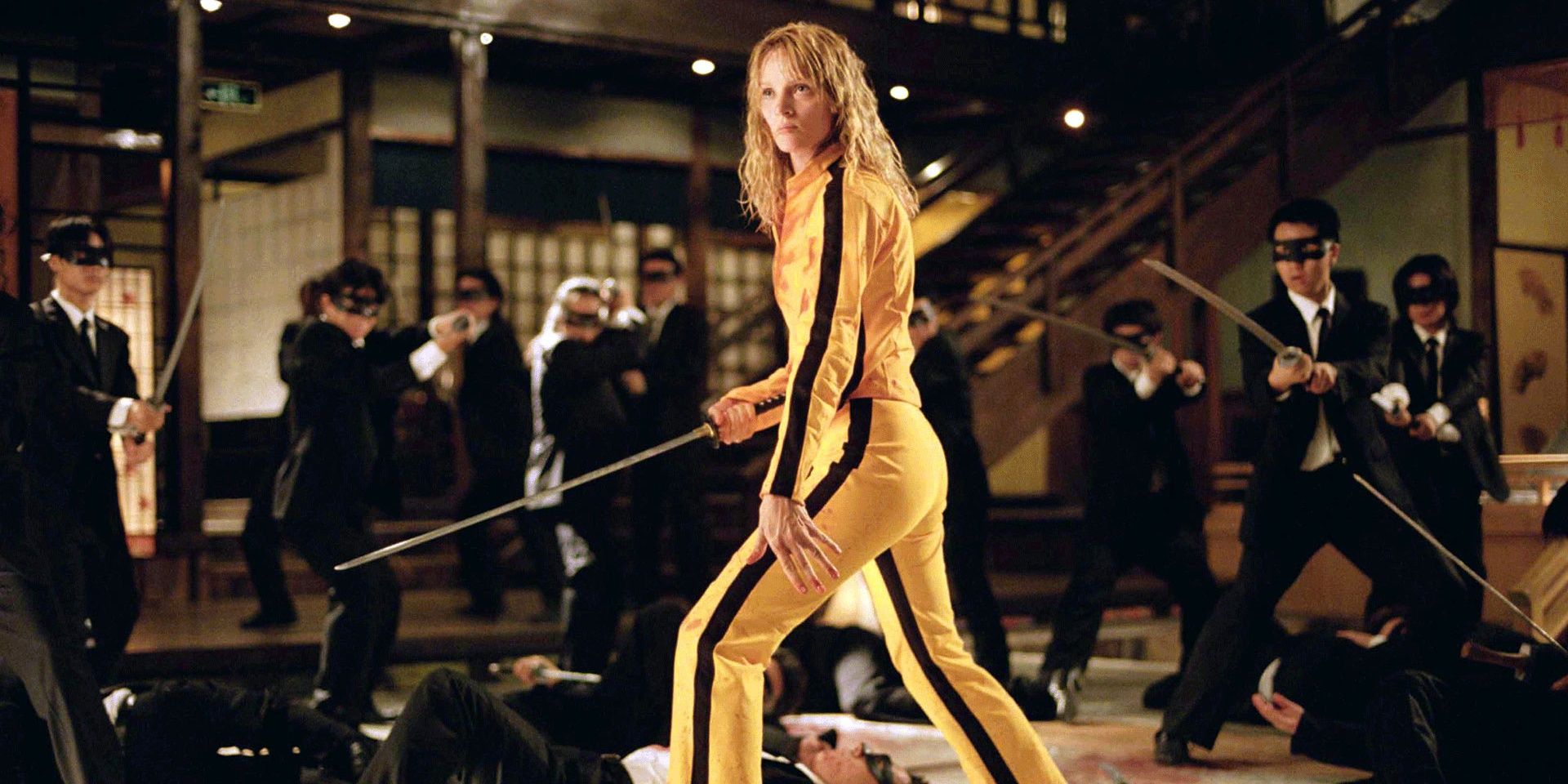 The Bride surrounded by the Crazy 88 in Kill Bill Vol. 1