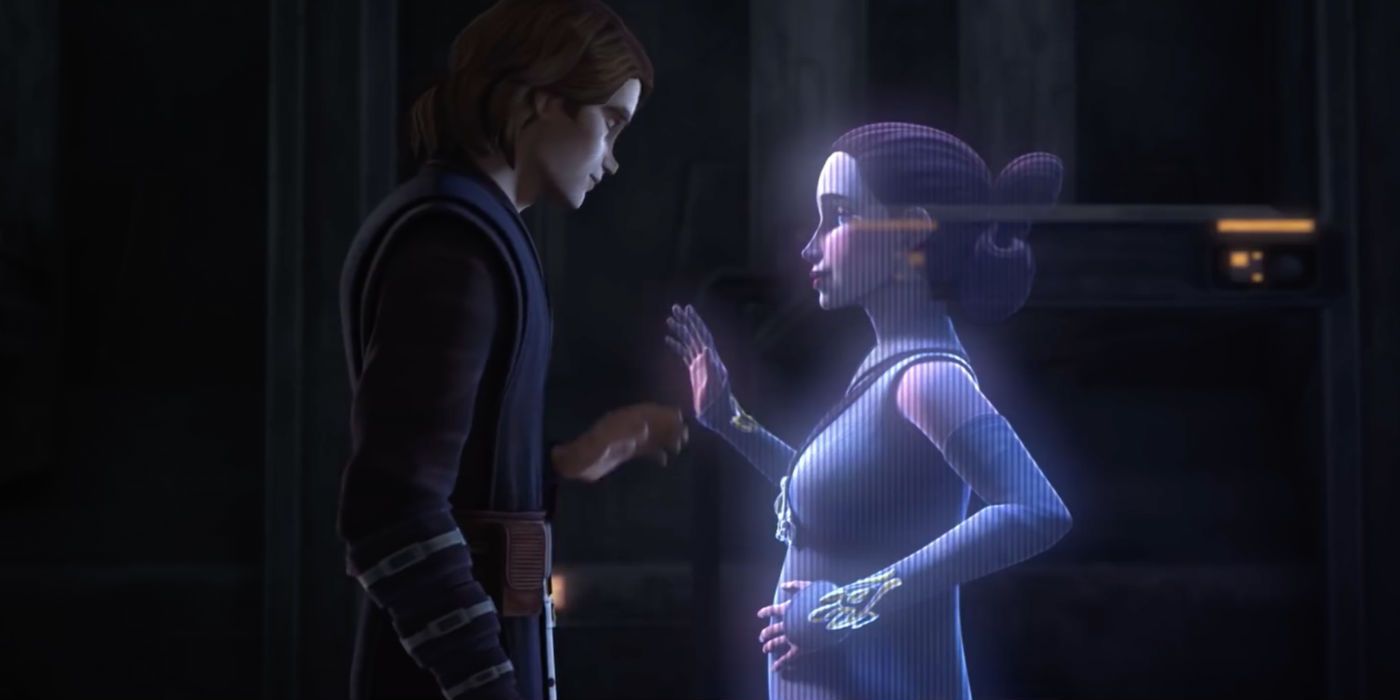 The Clone Wars Trailer Anakin and Pregnant Padme