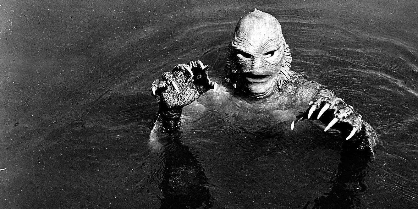The Gillman rising out of the water in Creature From The Black Lagoon
