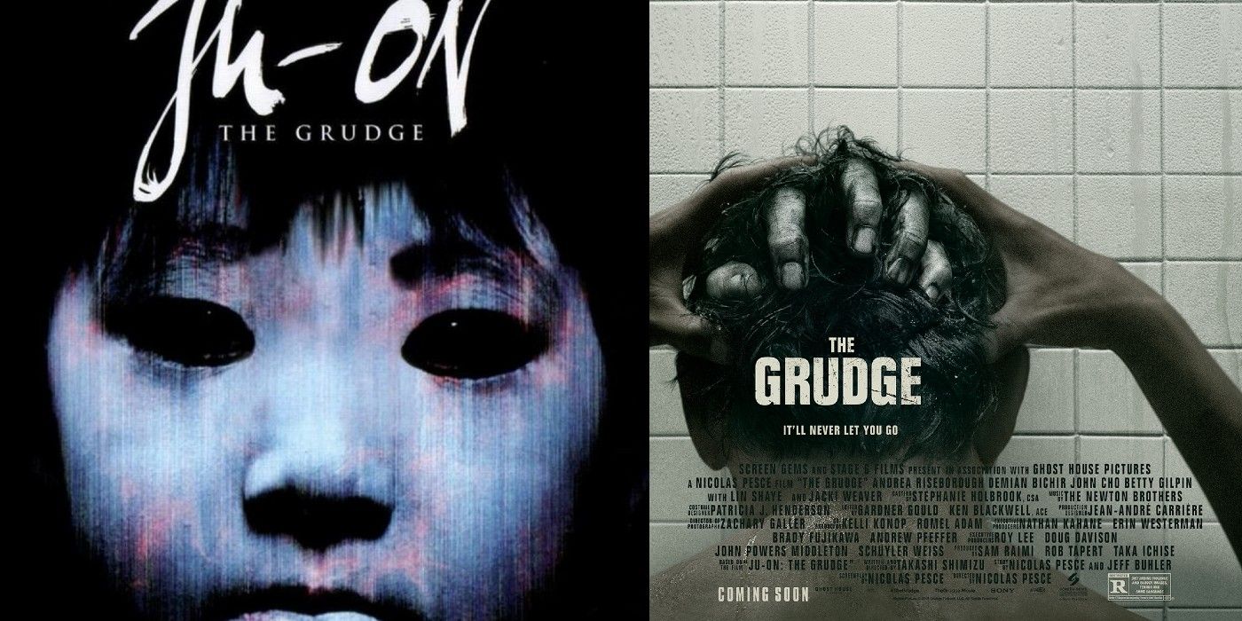 A split image showing two posters for The Grudge.