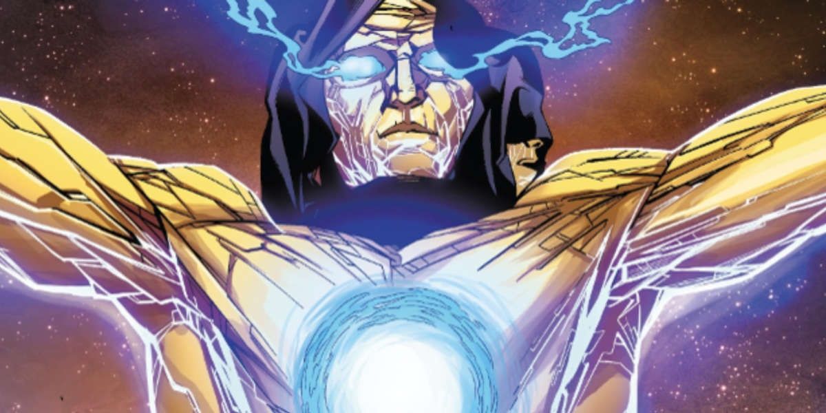 An image of The Living Tribunal using his powers in the Comics