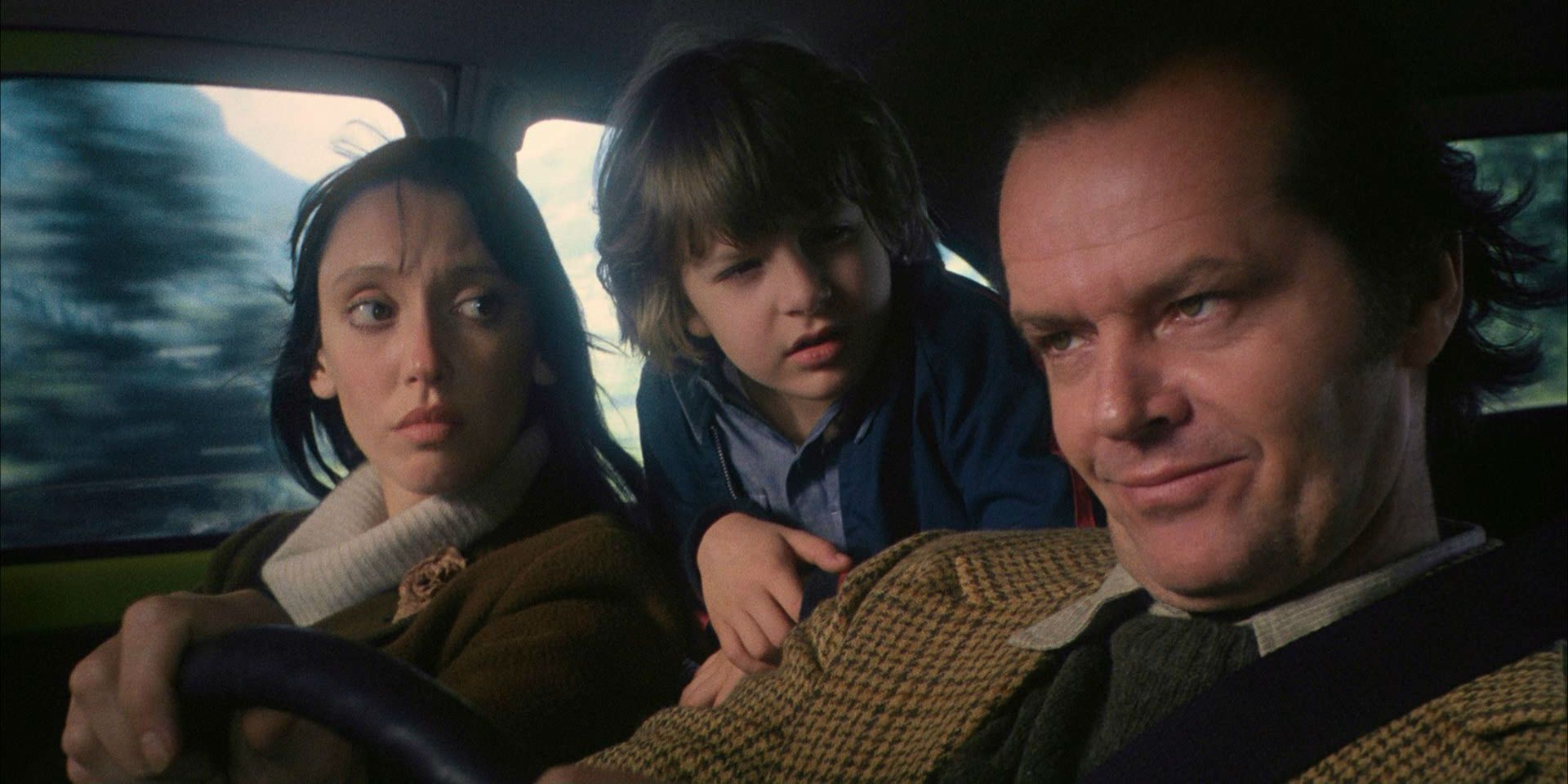 Jack drives his family to the Overlook Hotel in The Shining