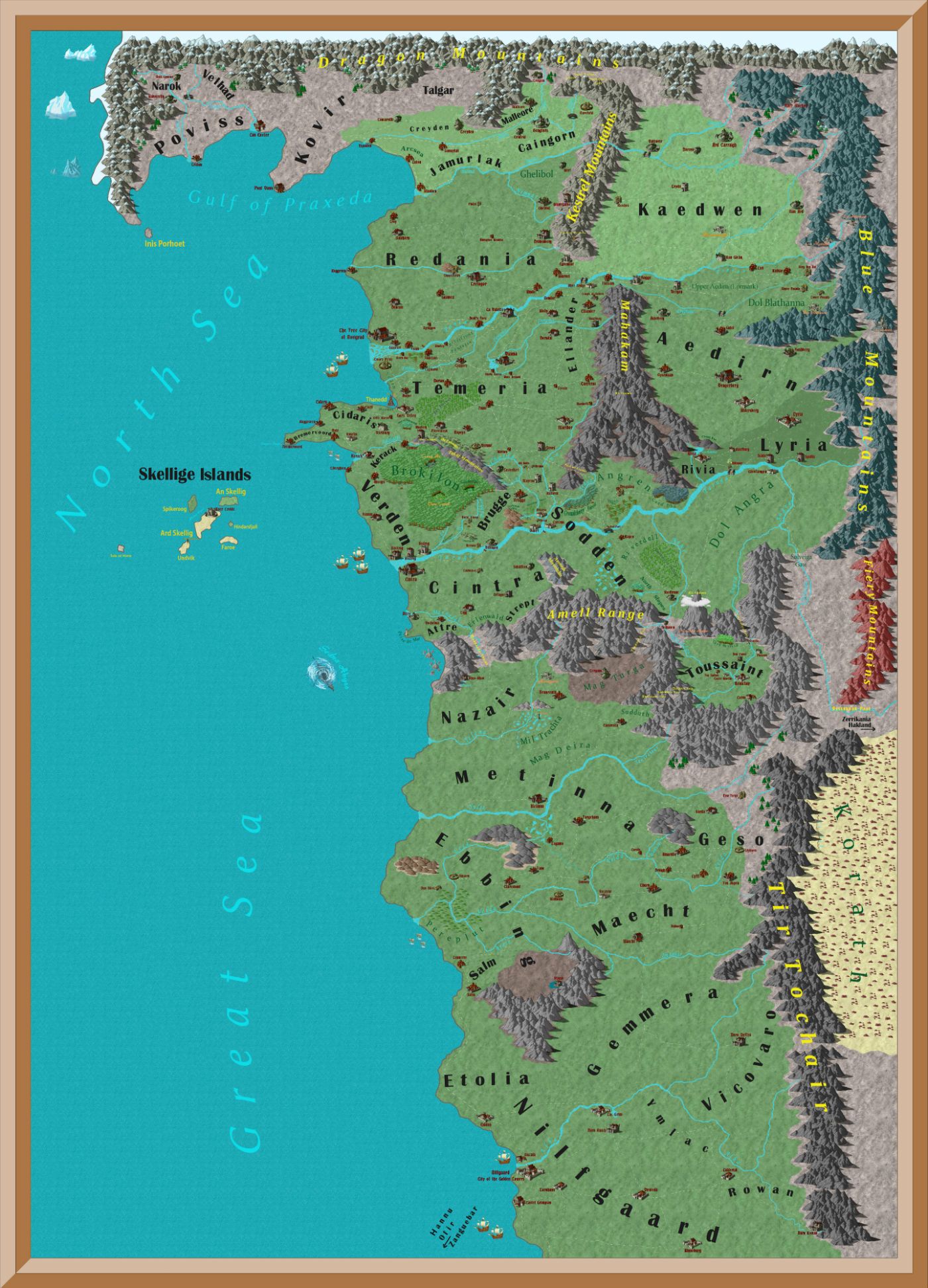 The Witcher Continent Map