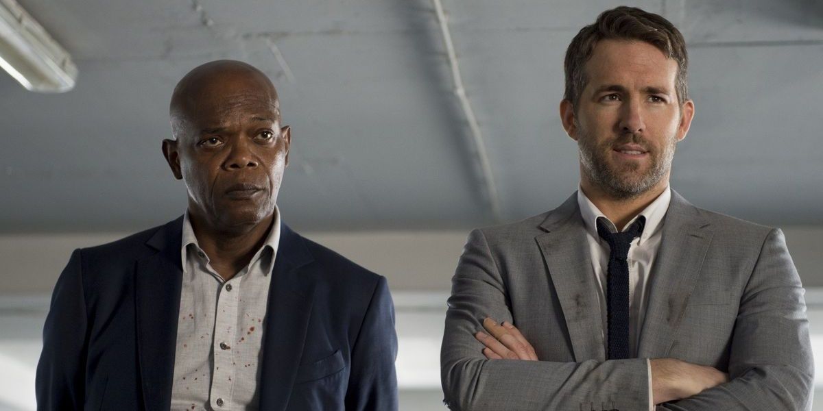 Samuel L. Jackson and Ryan Reynolds in The Hitman's Bodyguard