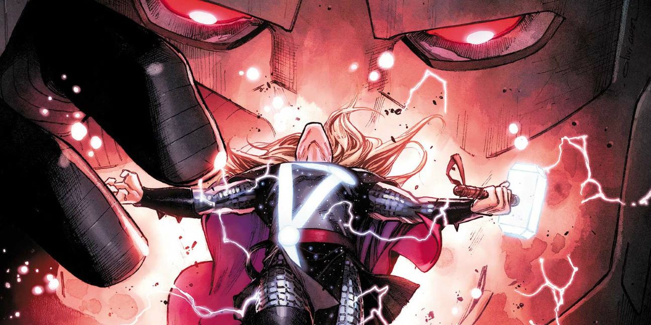 Thor lutando contra Galactus nos quadrinhos da Marvel.