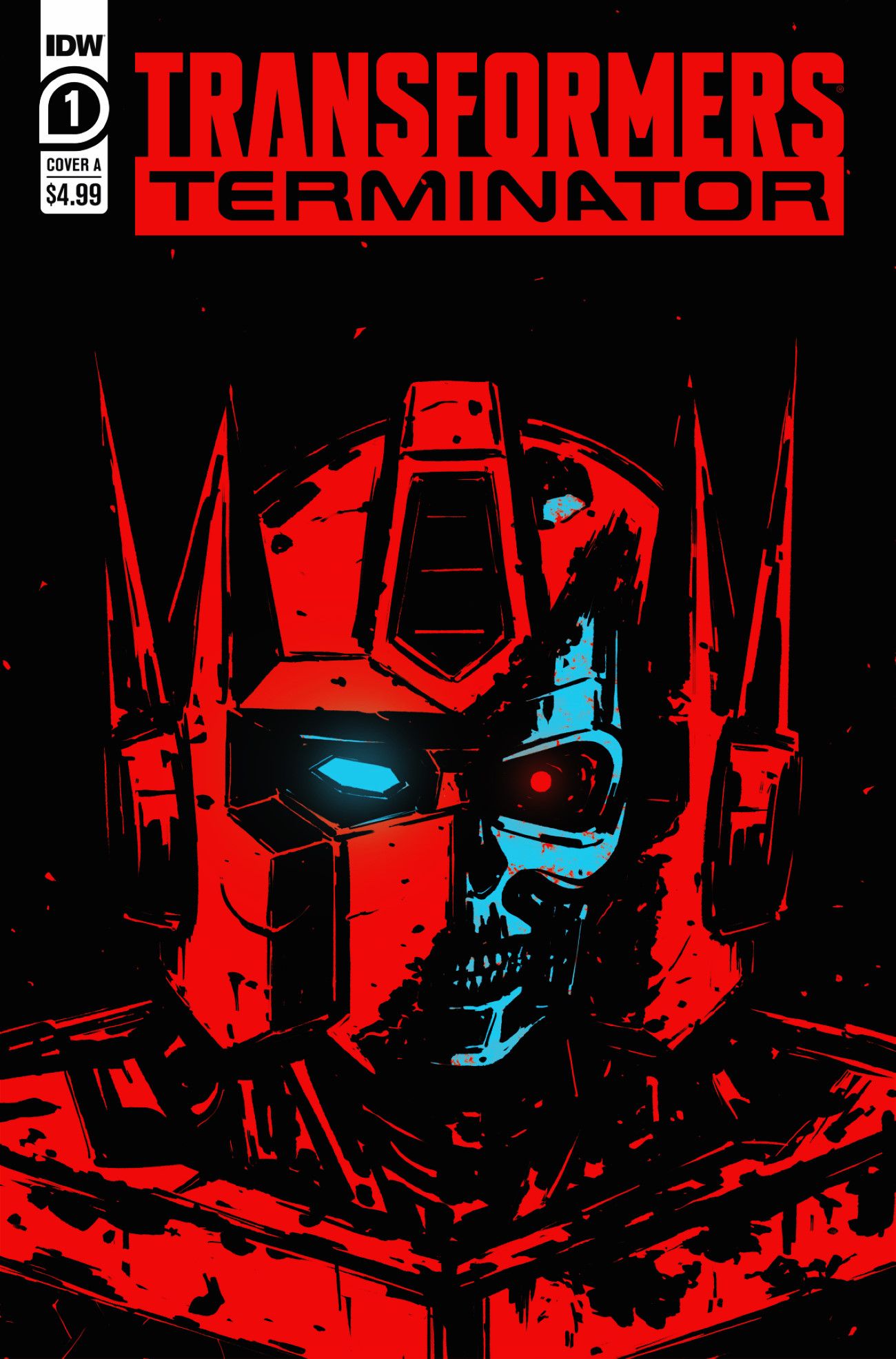 Transformers vs Terminator Comic Cover