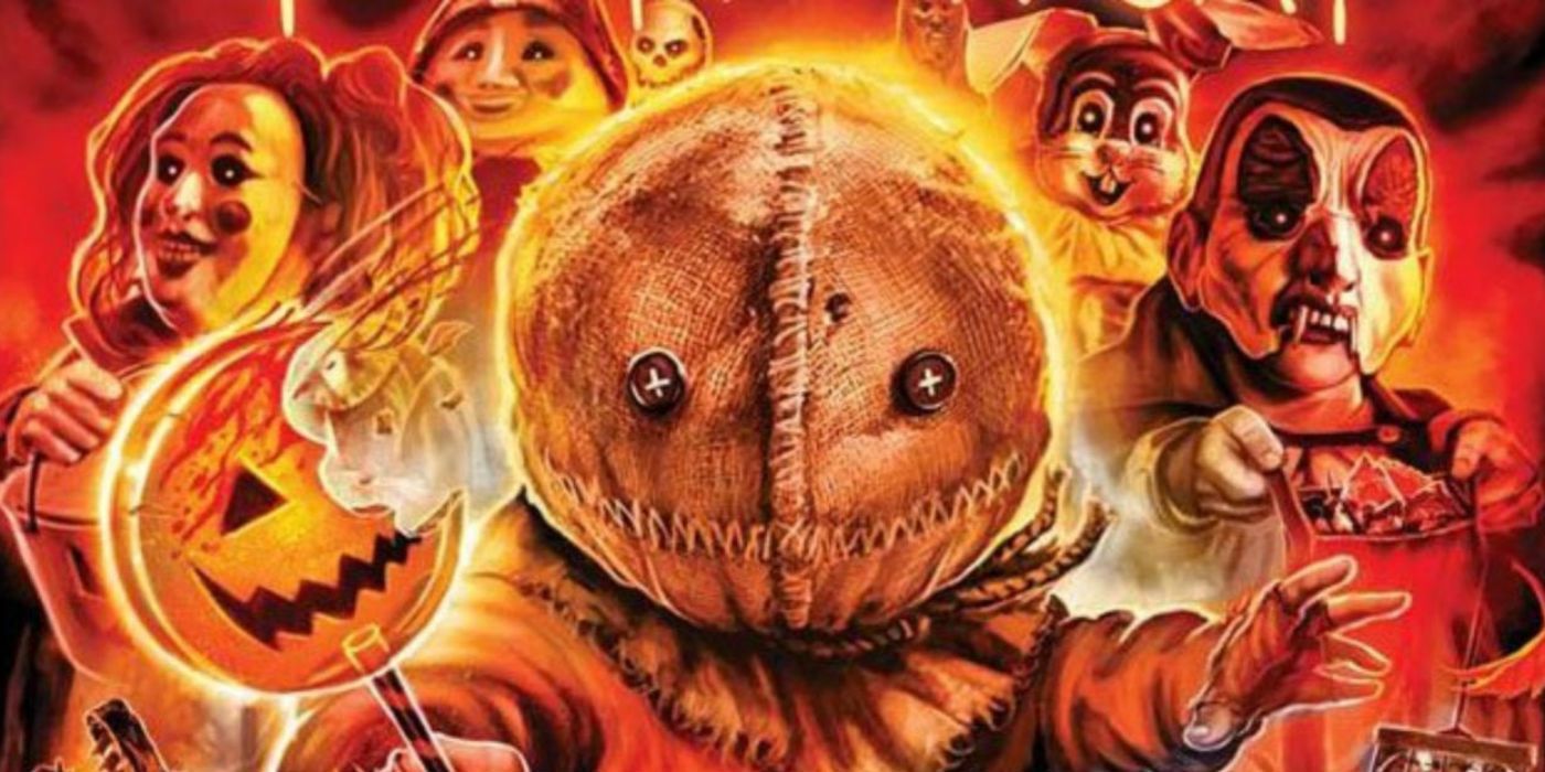 Trick R Treat Blu Ray Cover Art featuring all the monsters in one shot