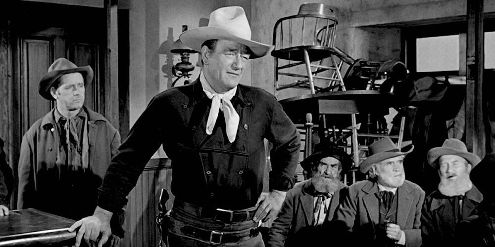 John Wayne in the film The Man Who Shot Liberty Valance.