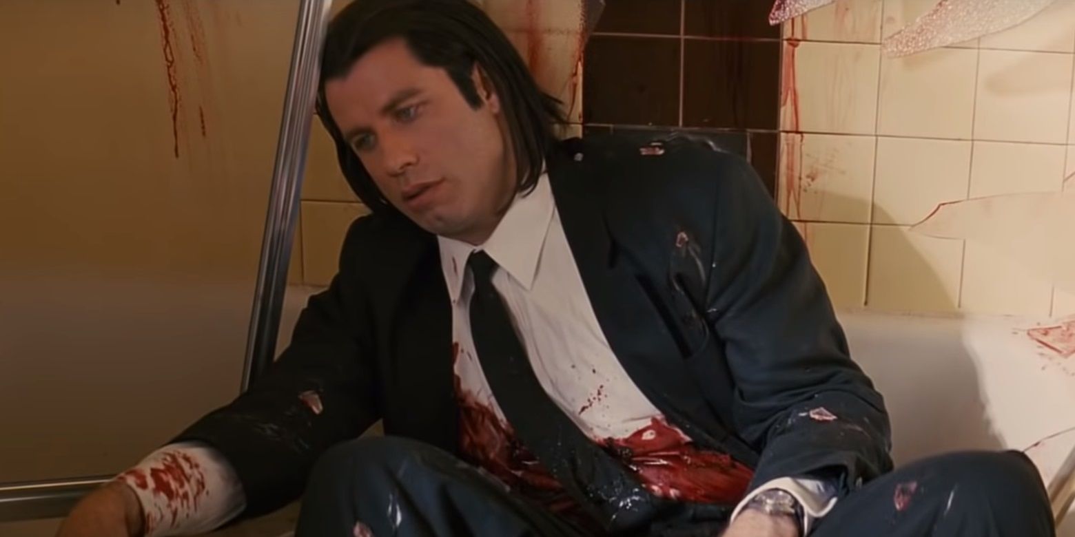 Vincent Vega dead in a bathtub in Pulp Fiction