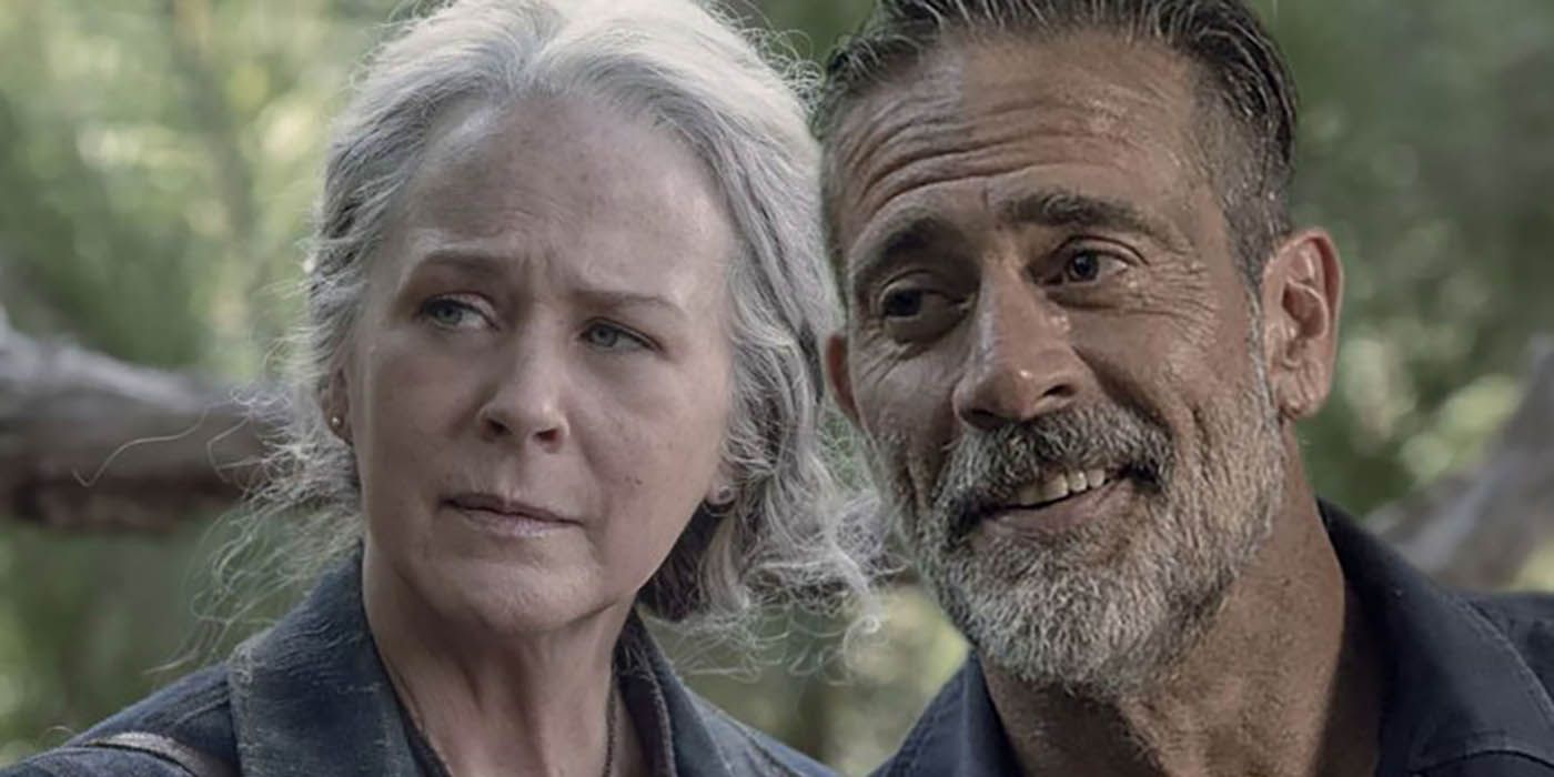 Custom image of Carol and Negan looking off to the side in The Walking Dead