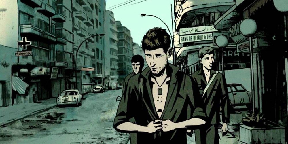 Image on the street from Waltz With Bashir.