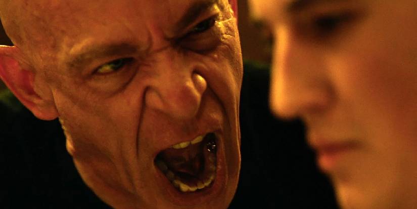 Fletcher (JK Simmons) yelling at Andrew in Whiplash