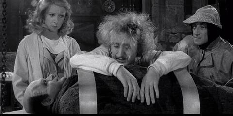 Gene Wilder looking disheveled in Young Frankenstein