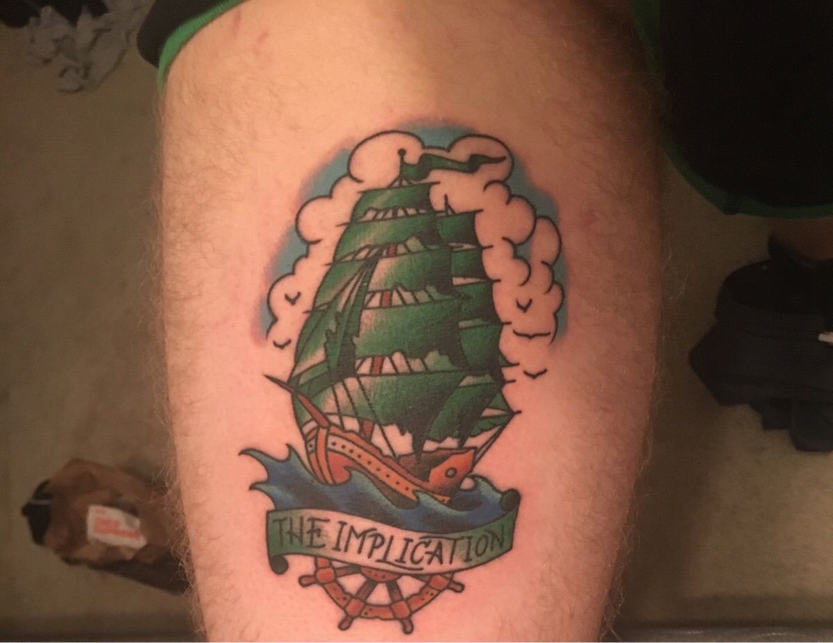 Tattoo uploaded by Brennantattoo • 2nd day in a row for charlie trash polka  style lighthouse • Tattoodo