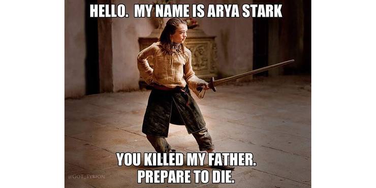 Télécharger gratuitement Images Game Of Thrones 10 Hilarious Arya Stark Memes That Will Have You dernière salutations