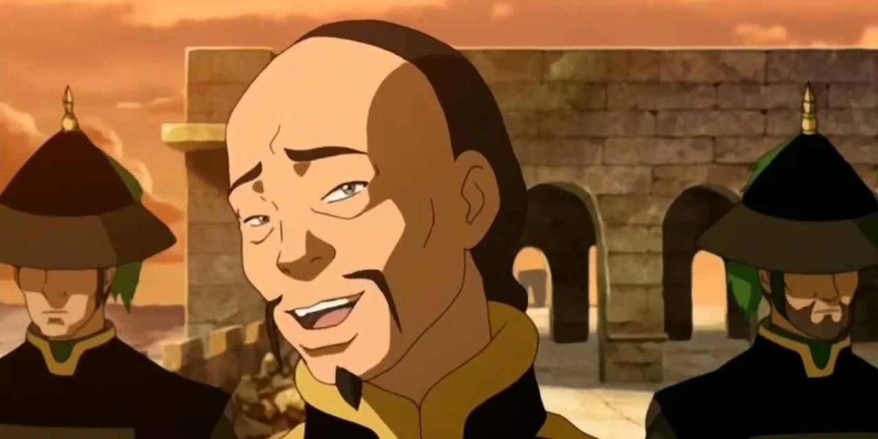 Long Feng smiles while speaking in The Last Airbender