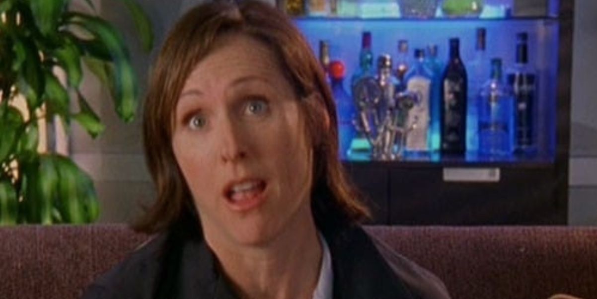 Denise talks to Jordan while picking up Dr Cox for ambulance duty Scrubs