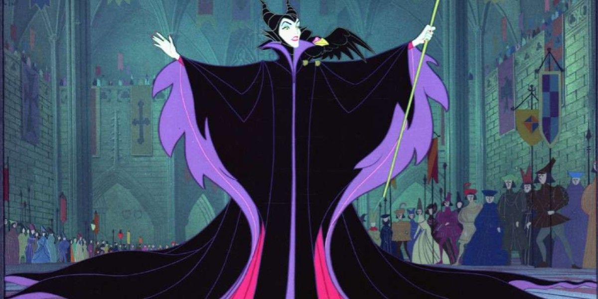 Maleficent appears in the presence of the king and queen in Sleeping Beauty 