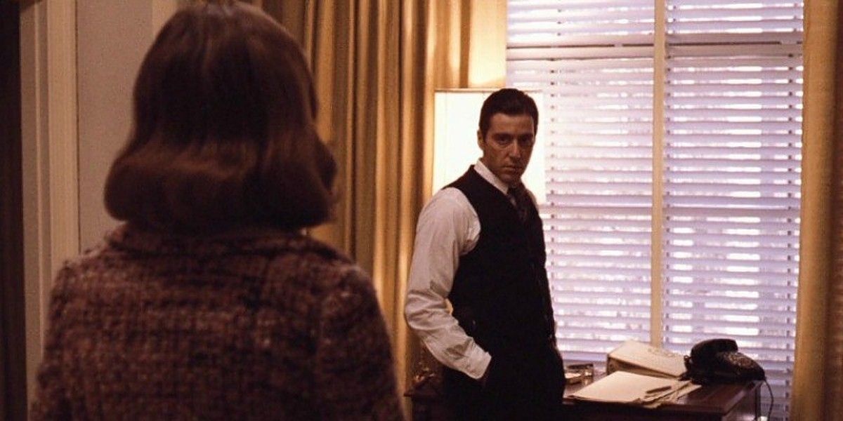 Kay and Michael argue in a hotel room in The Godfather Part II